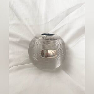 English Sterling Silver and Glass Match Striker with Hallmarks